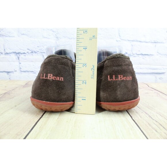 LL Bean Mountain Slippers Suede Bean Boot Brown Size 9 M - Picture 6 of 9